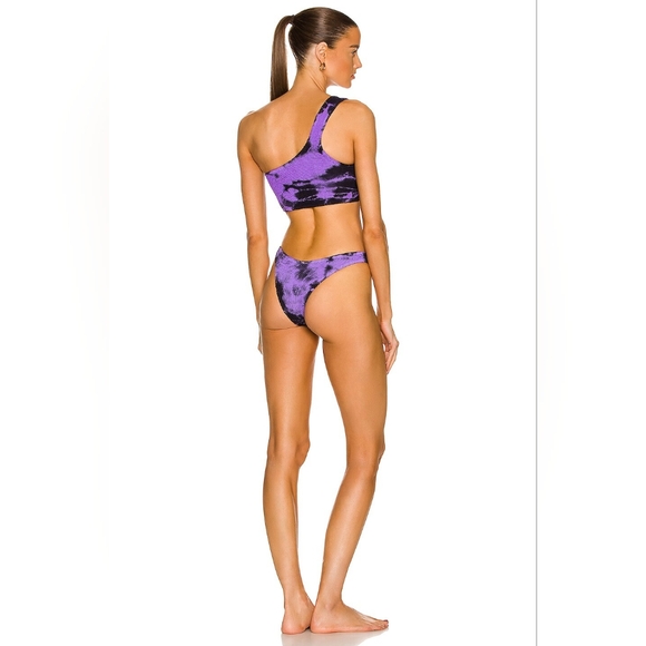 NWT BOND EYE SAMIRA ECO BIKINI SET IN LILAC & BLACK MARBLE - Picture 3 of 6